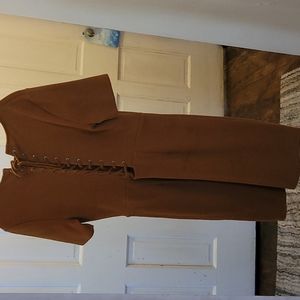 Women Dress size Large Tan Bodycon fit.